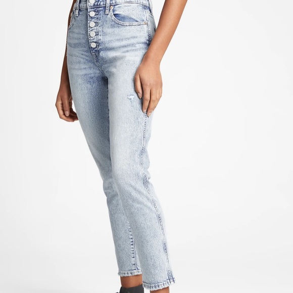 Gap Highrise Buttonfly Cigarette Jeans 